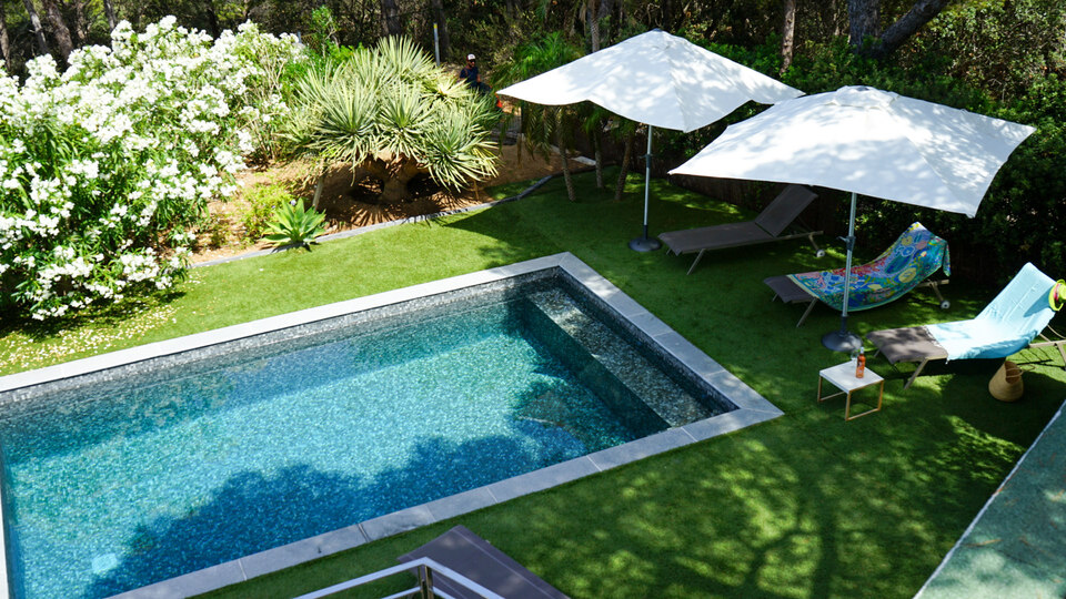 jardin avec piscine
